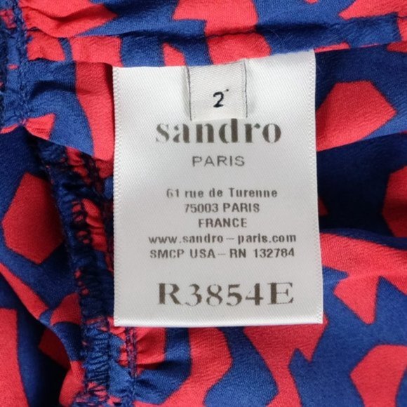 Sandro Paris Geometric Abstract Print Mini Dress - Picture 9 of 10